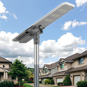 LECUSO Powerful 30W to 150W Solar Street <b>Light</b> with LED 3.2V IP66 <b>Pole</b> Controller Circuit and External Battery - Product Image 1