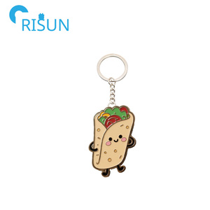 制造搪瓷钥匙扣卡利墨西哥卷饼定制标志眨眼几天purrico墨西哥卷饼猫钥匙扣食品软钥匙圈Llavero钥匙 - Product Image 6