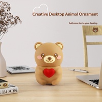 Haut-parleur portable ABS mini de haute qualité, mignon, motif ours de dessin animé, pour Bluetooth 5.0, sortie 3W, idéal pour l'extérieur