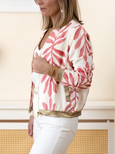 Venta directa de fábrica con diseño de cremallera de marca Placket Woven Logo de la marca Pocket Chaqueta de piloto para mujer - Product Image 5