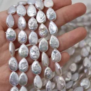 9 * 12毫米水滴梨珍珠散束不规则形状珍珠DIY饰品制作项链耳环
