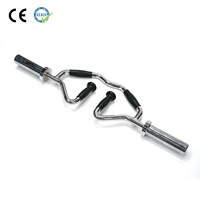 Barre de musculation VIGFIT Bi-Tri-Trap avec poignées en caoutchouc, barre hexagonale multi-usages pour soulevé de terre / barre de triceps, barre de musculation OB pour l'haltérophilie