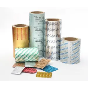 Pharmaceutical PTP Aluminum blister packaging foil heat sealing with PVC