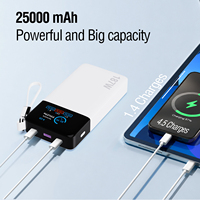 Juovi Power Bank 25 000 mAh 187 W Chargeur portable pour ordinateur portable, batterie externe Nexode 3 ports USB C PD, pour MacBook Pro/Air, iPad