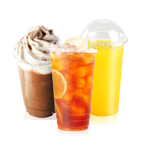 transparente bebiendo leche de té helado de café de 12oz plastik de plástico pet taza con tapa - Product Image 3