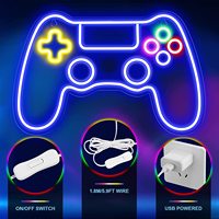Offre spéciale enseigne lumineuse au néon acrylique LOGO personnalisé manette de jeu étanche pour garçons salle de jeu fête décoration murale