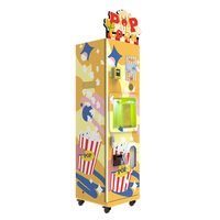 Machine à Popcorn Rapide 2027 Entièrement Automatique Multi-Saveurs pour Popcorn Sphérique, Distributeur Automatique de Snacks à Monnayeur