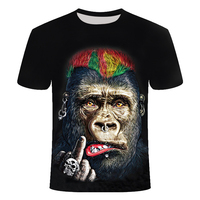 T-shirts pour hommes imprimés en 3D Animal Monkey Tshirt Short Sleeve Funny Design Casual Tops Tees Male Halloween t Shirt