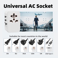 Chargeur de voyage universel Worldplug GaN 70W PD 3.0 avec ports USB-C et Type-C pour ordinateur portable et appareil photo