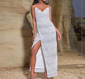 女式性感优雅落地亮片露背瘦身效果自然透气正式派对晚礼服 - Product Image 2