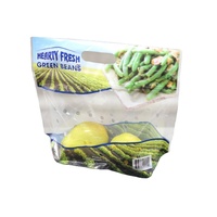 Sachet d'emballage plastique personnalisé imprimé avec poignée découpée, perforé, pour produits frais, avec trou de ventilation, pour fruits et légumes