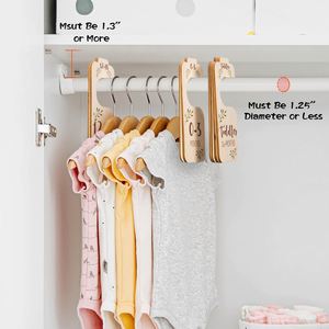 Diviseurs d'étagères de placard pour bébé personnalisés, gravure sur bois, adorables pour les nouveaux parents, décoration de chambre d'enfant bohème - Product Image 3