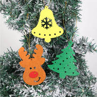 Ornements de Noël en feutre en forme d'élk de dessin animé, décorations suspendues pour les fêtes, adaptées à l'arbre de Noël et à la décoration de la maison