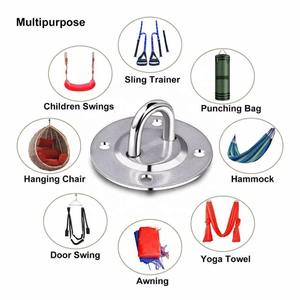 Crochet <span class=keywords><strong>pour</strong></span> hamac d'intérieur et d'extérieur en acier inoxydable, crochet mural et <span class=keywords><strong>de</strong></span> plafond, <span class=keywords><strong>kit</strong></span> <span class=keywords><strong>de</strong></span> suspension <span class=keywords><strong>pour</strong></span> yoga aérien, crochet mural - Product Image 5