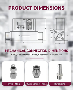 Débitmètre massique thermique de gaz, transducteur et contrôleur de débit de gaz, mesure de l'oxygène pour processus industriels - Product Image 5