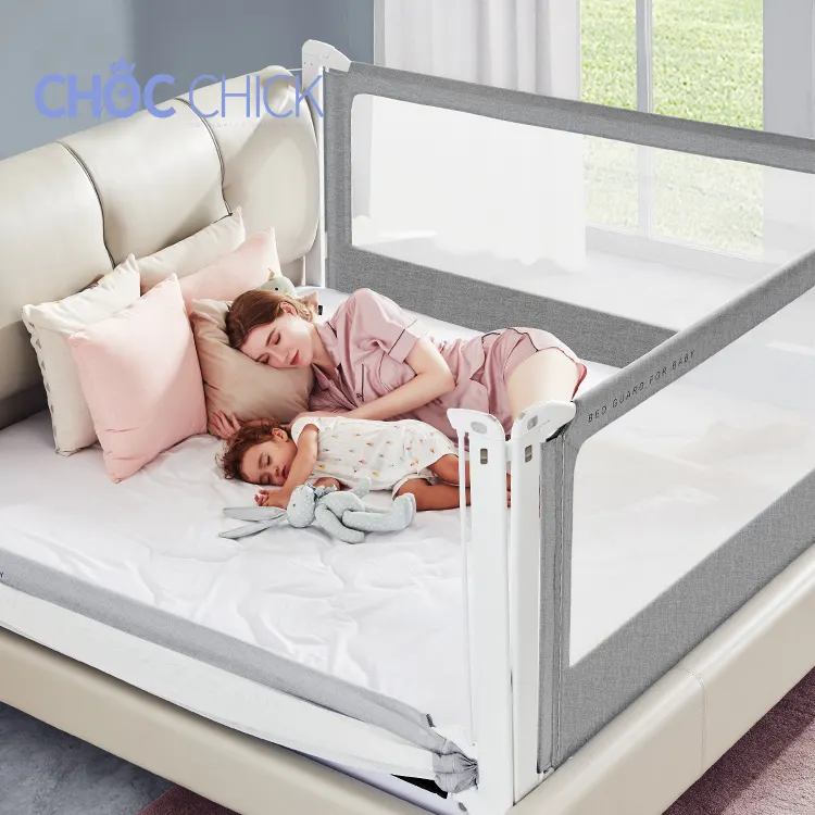 Q&Z Baby Safety Bed Rail,Vertical Lifting Bed Guard Foldable Mesh Fence For Toddlers Kids Children 8 Gears Adjustable To Fit Your Mattress With Storage Bag Home Use