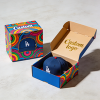 Caja de Regalo para Gorra de Béisbol de Lujo, Personalizada, Impermeable, con Grabado en Relieve, con Marca Personalizada y Empaque Premium