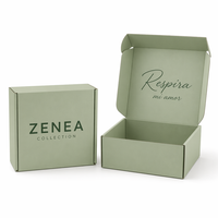 Cajas de Embalaje de Papel Verde Reciclable Ecológicas Personalizadas con Patrones para Calcetines, Regalos, Ropa, Embalaje y Transporte