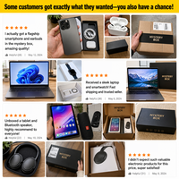Boîte mystère d'électronique en gros : Articles technologiques 100 % surprise, assortiment surprise, écouteurs TWS, smartphones, cadeaux originaux