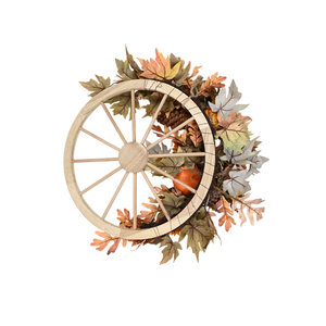 Corona de Flores Otoñales Personalizada al por Mayor, Corona de Calabaza de Halloween para Decoración del Hogar - Product Image 2