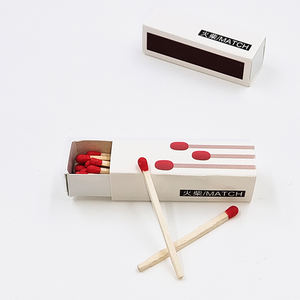 La sicurezza personalizzabile della scatola di fiammiferi in legno è dotata di un Design durevole ecologico bianco/nero/rosso colori per la casa - Product Image 5
