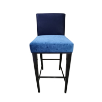 Tabouret de bar haut moderne et élégant en bois avec revêtement en velours pour cuisine, idéal pour villa et comptoir commercial de luxe