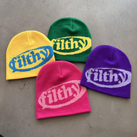 Bonnet personnalisé en acrylique tricoté, doux et chaud, style décontracté avec revers, idéal pour l'hiver, streetwear, cadeau pour amis