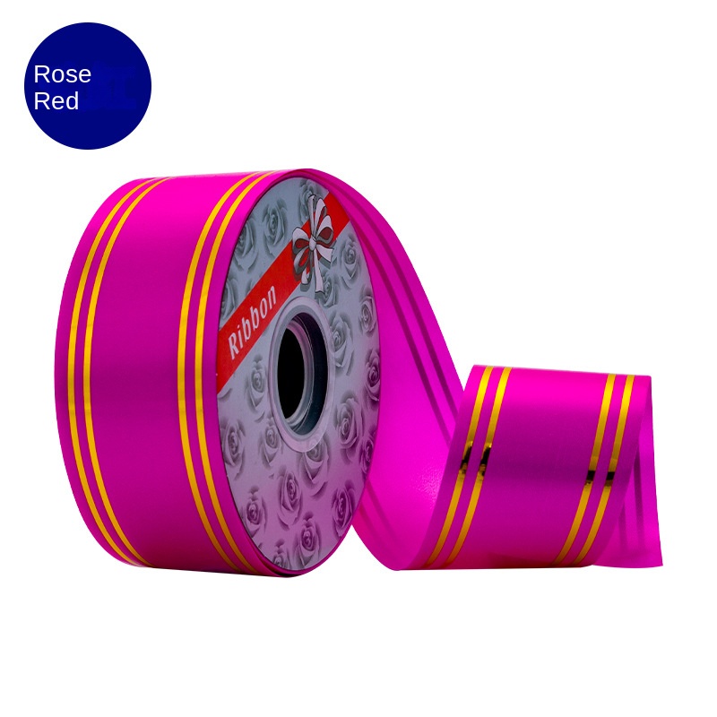 Xianghui Plastic 4.8cm 100 Yards Large Roll Ribbon Phnom Penh Printed Festive Atmosphere Gift Packaging for Wedding Celebration