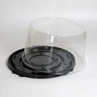 Boîtes cadeaux pour gâteaux pour animaux de compagnie, rondes, jetables, en plastique alimentaire, hautes, transparentes, 10 et 12 pouces, avec gaufrage/vernissage