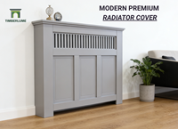 Cache-radiateur moderne en MDF Timberlume personnalisé OEM/ODM pour marques de décoration intérieure UE/US, panneau frontal massif blanc/clair pour salon