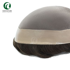 Peluca de Hombre con 130% de Densidad, 6 Pulgadas de Largo, Duradera, Mono Fino, Tupé Masculino de Cabello Humano Indio, Sistema de Reemplazo Capilar de Estilo Libre <span class=keywords><strong>para</strong></span> Hombre - Product Image 5