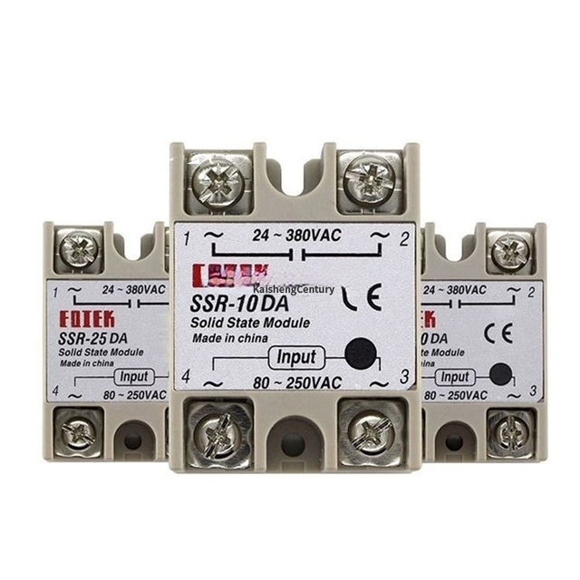 SSR-40 DA solid state relay 24V-380V 40A 250V DC controlled AC
