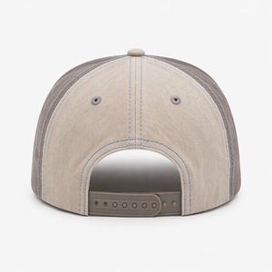 Wholesale Custom Logo Front Applique Side <b>Flat</b> Embroidered Distressed Denim 6 Panel Baseball Cap Vintage Dad <b>Hat</b> Manufacturer - Product Image 3