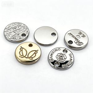 Breloques rondes en métal Baiwei, en alliage de zinc, gravées au laser, accessoires DIY, design personnalisé, été 2025 - Product Image 1
