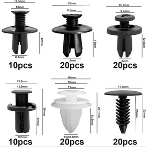 105개 중량급 중국산 자동차 바디 클립 혼합 패키지 - Product Image 2