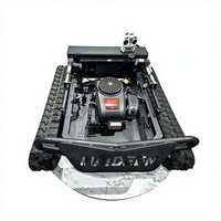Cortadora de Césped Profesional a Gasolina con Control Remoto, Motor de 4 Tiempos y 608cc, 22PS, Cuchilla Metálica Recta, Herramienta de Jardín de Grado Industrial para Césped