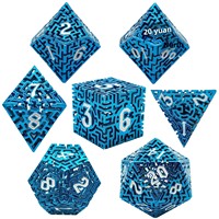 Jeu de dés à angle droit en cuivre gaufré pour COC D&D Dungeons & Dragons, dés polyédriques multicolores pour jeux de table TRPG