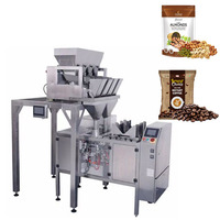 Machine d'emballage alimentaire automatique à 4 têtes linéaires pour le pesage, le remplissage, l'emballage et l'étiquetage de poudres, pour noix, grains de café, thé, télécommande