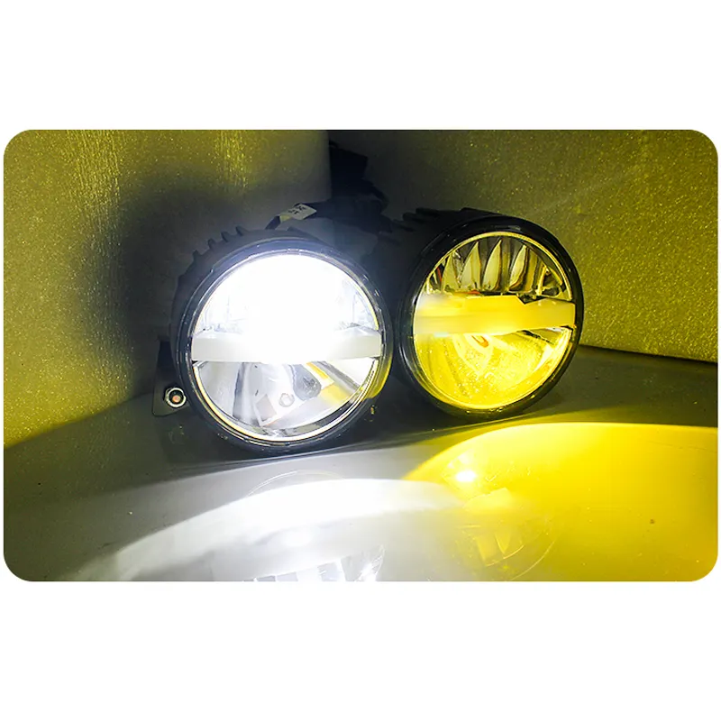 Lampu LED Kabut Truk OffRoad, Lampu Kabut Mini LED Amber LED Putih Kuning, 4X4 ATV Bulat 3 Inci