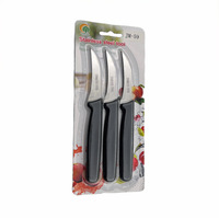 Couteau éplucheur de melon de fruits écologique avec manche en plastique en acier inoxydable avec design courbé pour usage domestique dans la cuisine