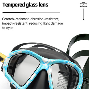 Diving Mask With Snorkel Set Anti Fog Tempered Glass Silicone Adult Water Sports Equipment - Product Image 4
