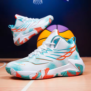 Zapatillas de Baloncesto para Deportes al Aire Libre con Parte Superior Transpirable, Plantilla de PU, Diseño de Punta Redonda, Zapatillas para Correr, Estilo Casual de Baloncesto - Product Image 4