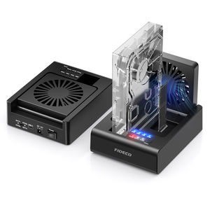 Fideco Nieuw Ontwerp Abs Dock Duplicator Voor M2 Nvme Sata <span class=keywords><strong>2</strong></span>.5 3.5Inch Ssd Met Fan Hdd Docking Station - Product Image 1