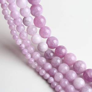 Perles d'<span class=keywords><strong>angelite</strong></span> <span class=keywords><strong>violette</strong></span> naturelle, pierres rondes en pierre naturelle, pour la fabrication de bijoux, vente en gros - Product Image 3