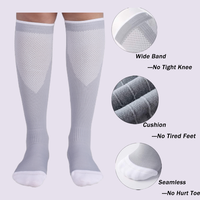 Chaussettes de Compression Personnalisées pour la Récupération, Sportives, Athlétiques, Soutien de Qualité Médicale 15-20 mmHg, Chaussettes de Course en Cuivre Coolmax