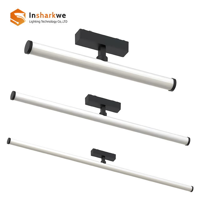 Ultra-Thin Smart LED Track Light System DC48v Mini Magnetic Woven Belt Linear Stick Tube Floodlight with Aluminum Body
