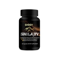 Capsules de Shilajit et Ashwagandha de l'Himalaya Bioby 10-en-1 à force maximale, marque privée OEM, pour stimuler l'énergie et soutenir le système immunitaire, 60 capsules