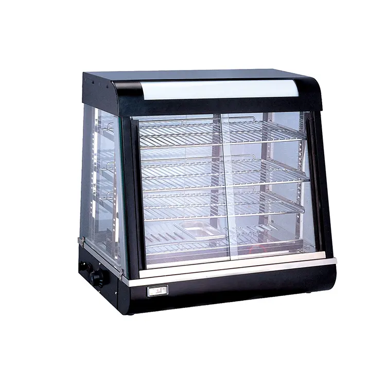 Nouveauté Conteneur isotherme électrique pour aliments Armoire de maintien Chauffe-aliments Vitrine Snack Vitrine alimentaire avec chauffe-plat pour collation