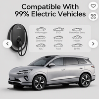 Nouvelle station de recharge pour véhicules électriques RFID 22 kW Type 2 32A Triphasée avec contrôle d'accès, borne murale, gestion multi-utilisateurs, IP55, pour appartements et communautés