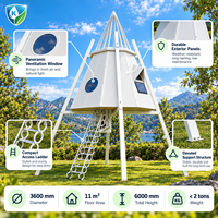 Dôme préfabriqué de luxe, capsule spatiale, pod de glamping avec fenêtres panoramiques, mini-cabane modulaire pour hôtel de villégiature